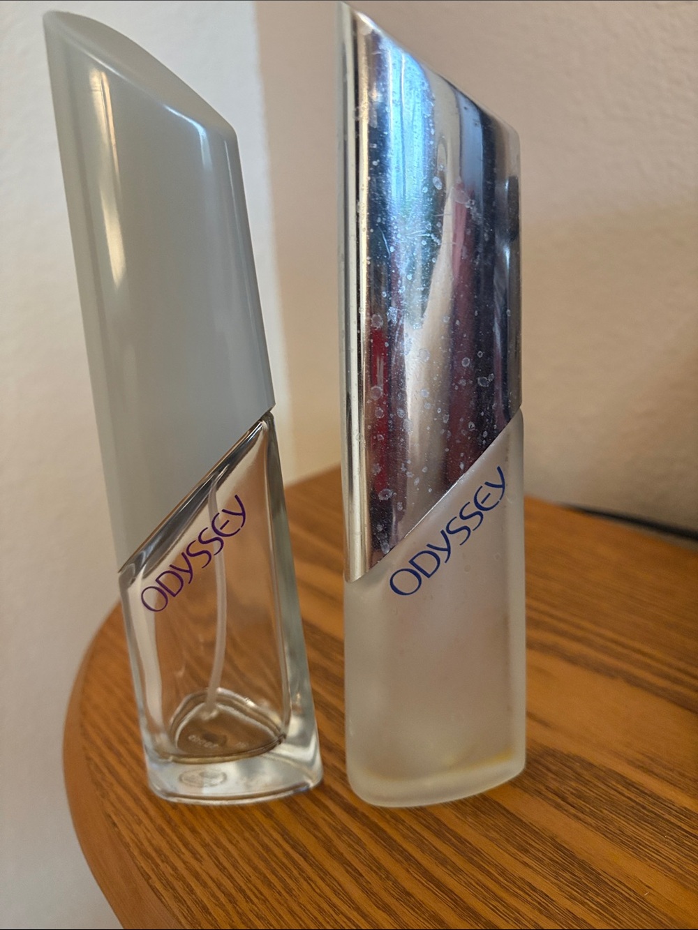Vintage Avon Odyssey frosted and clear empty bottles